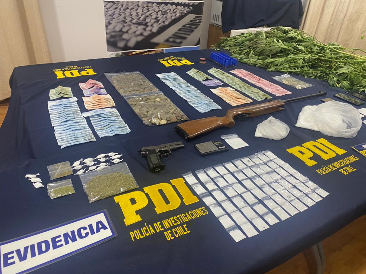 PDI detuvo a 3 personas por microtráfico de drogas en Olmué