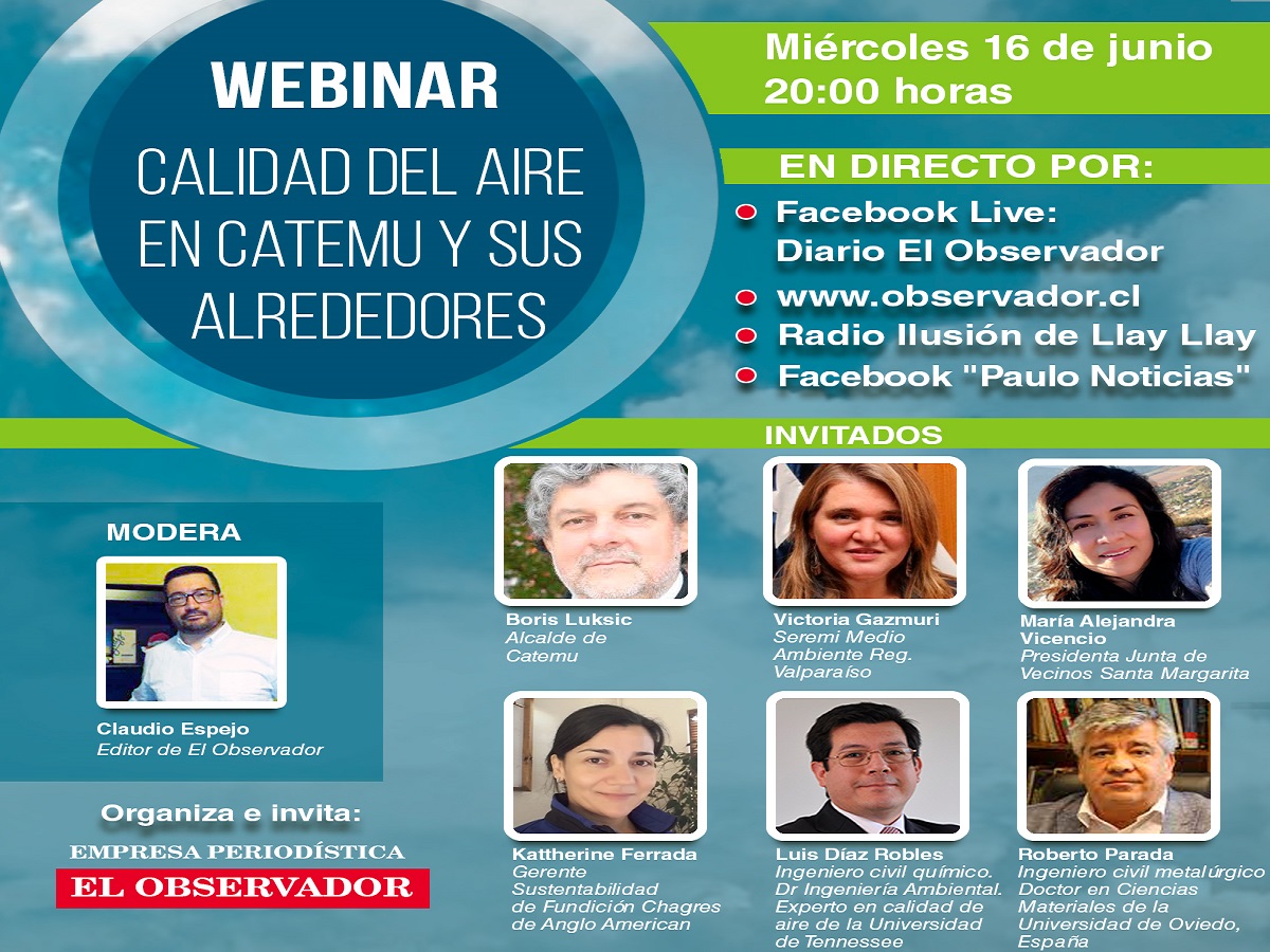 Esta Tarde Se Realizará Webinar Para Conversar Sobre Calidad Del Aire En Catemu 5973