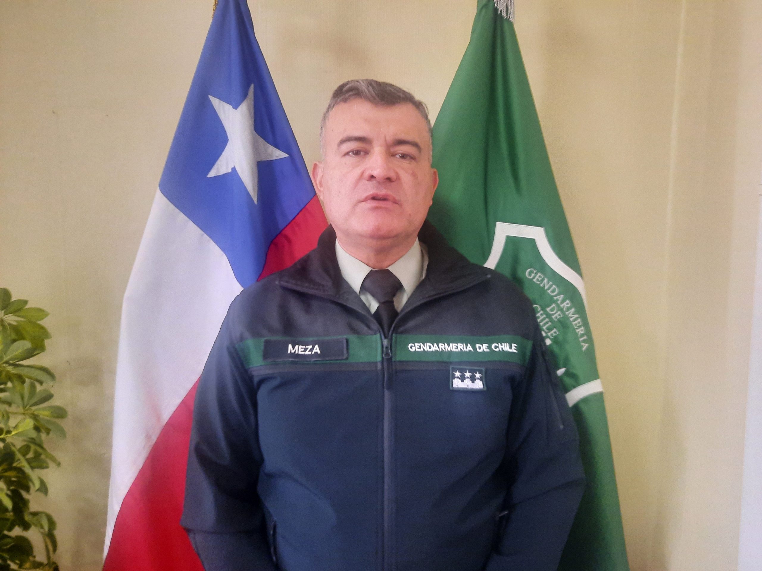 El director regional de Gendarmería, coronel José Luis Meza