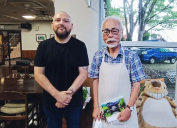 Germán acuña, director de Nahuel y el libro mágico, conoce a Hayao Miyazaki