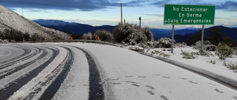 nieve en cuesta la dormida ruta F100 g