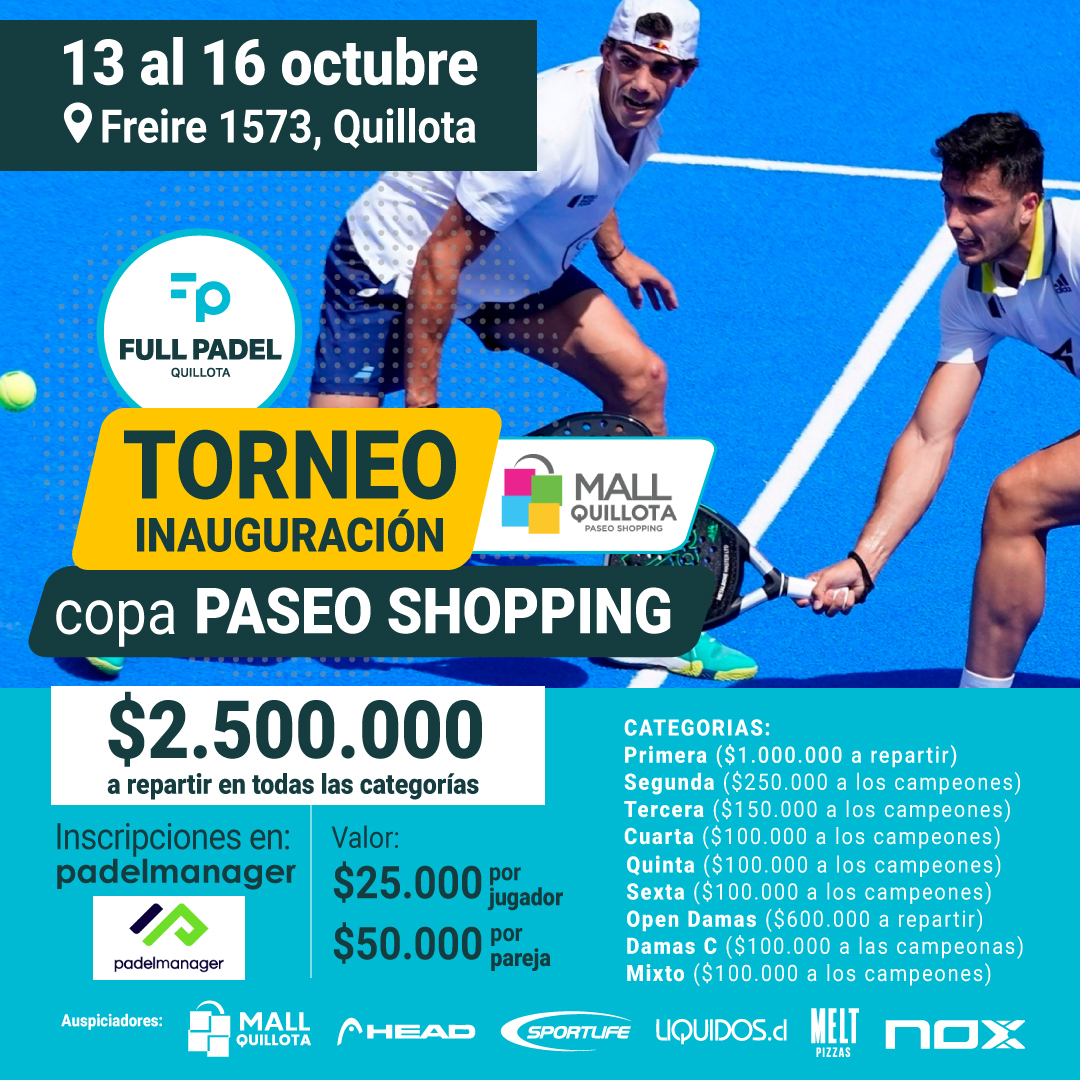 Torneo de inauguración de pádel en Quillota