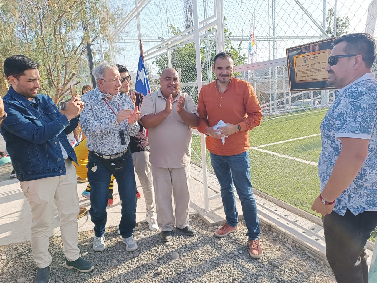 La Calera Vecinos de Población El Trigal cuentan con nueva cancha de pasto sintético