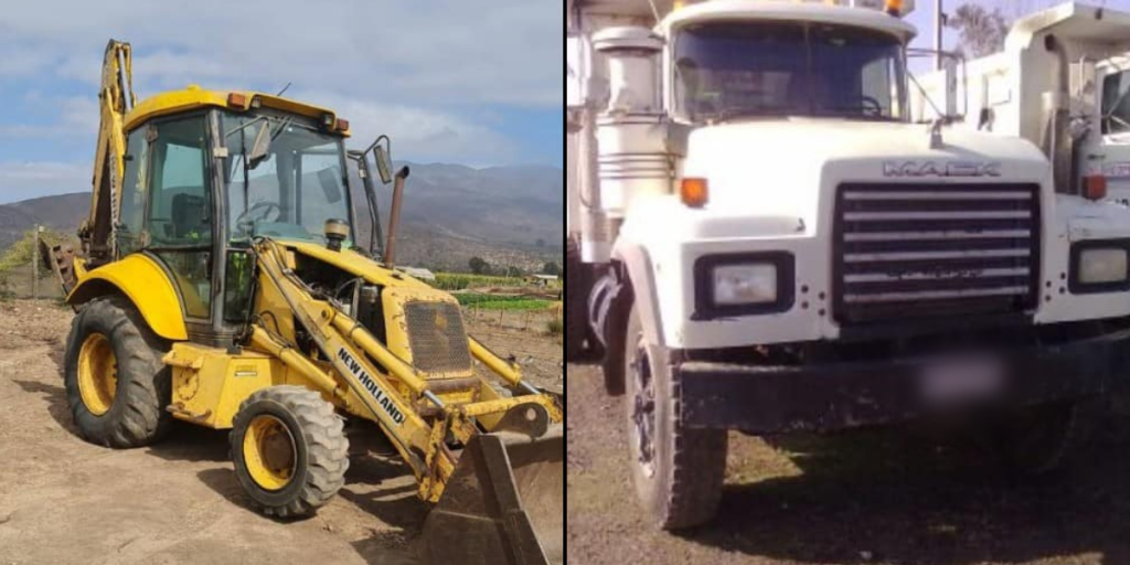 Robaron retroexcavadora, camión y equipos en Catapilco