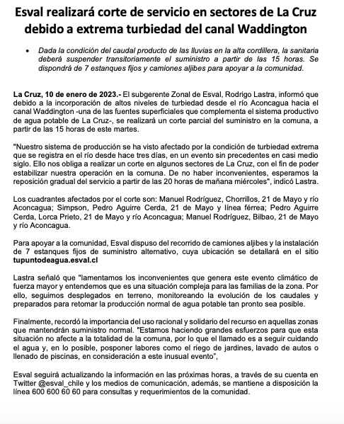 La Cruz Este miércoles se normalizaría suministro de agua potable tras corte (1)