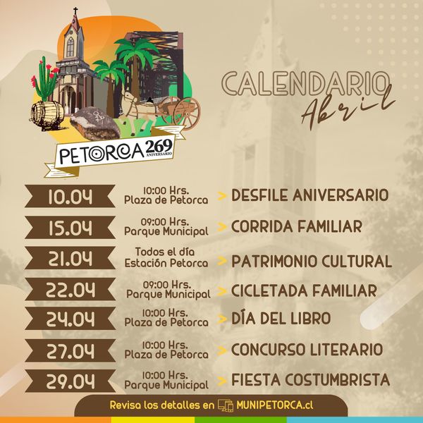 Anuncian calendario de actividades por el aniversario 269 de Petorca