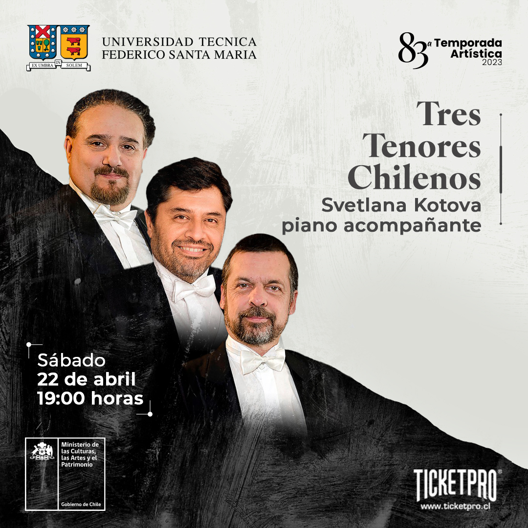 Los Tres Tenores Chilenos presentan el concierto “Del Mediterráneo al Pacífico” en la USM