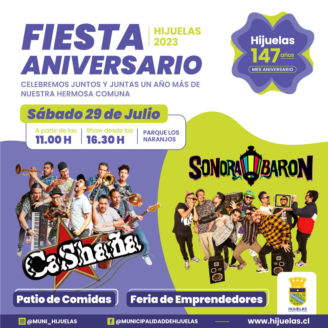 Aniversario de Hijuelas: Las actividades programadas por día