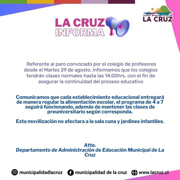 Paro de profesores en La Cruz