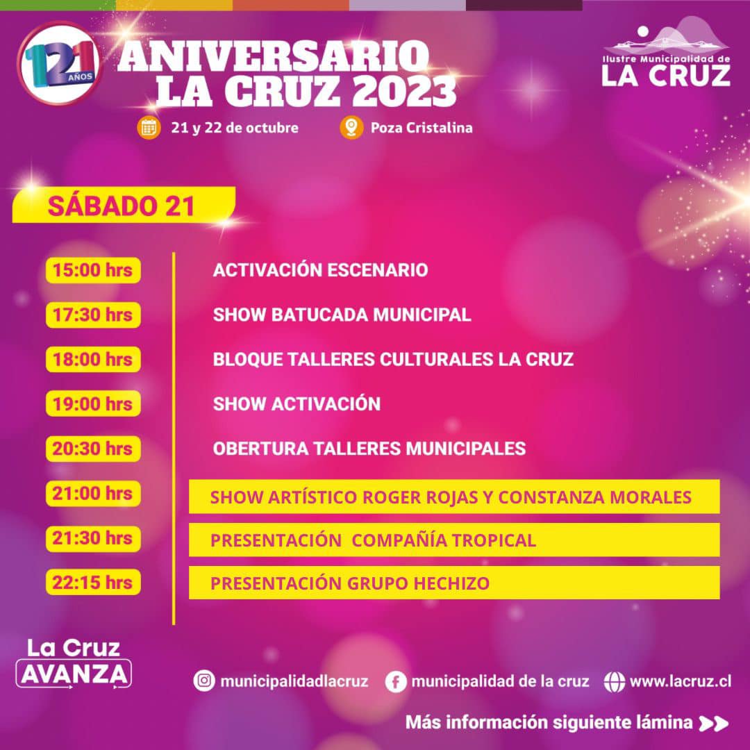 Festival Poza Cristalina de La Cruz sábado 21 de octubre 2023