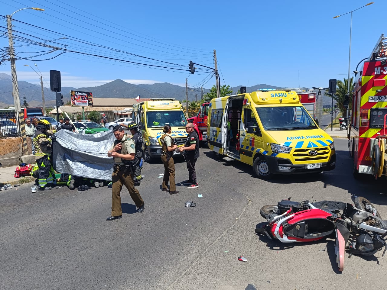 Quillota Accidentes en la avenida Condell dejaron cinco lesionados