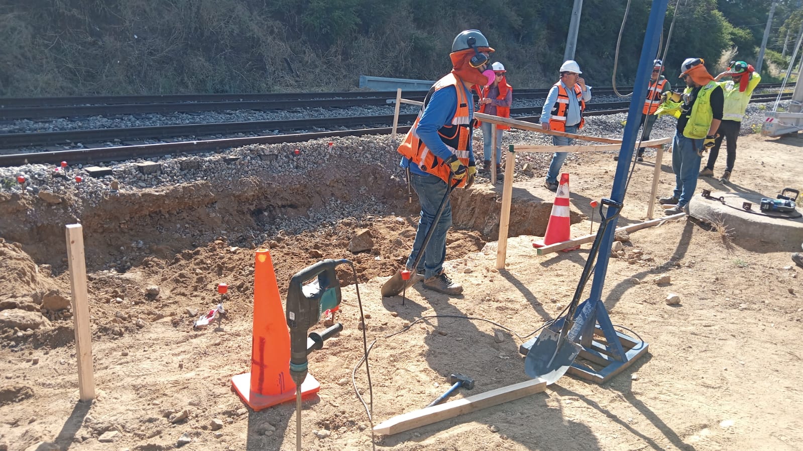 Trabajos en la Estación Valencia entre Quilpué y El Salto