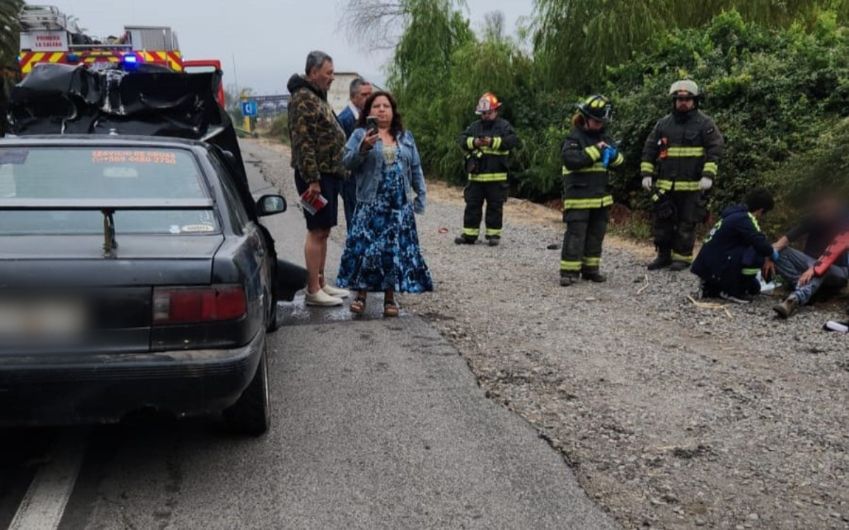 Colisión en la Ruta 5 Norte dejó a dos personas lesionadas