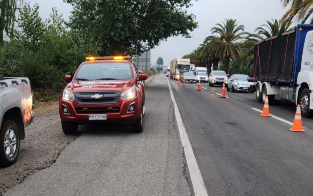 Colisión en la Ruta 5 Norte dejó a dos personas lesionadas