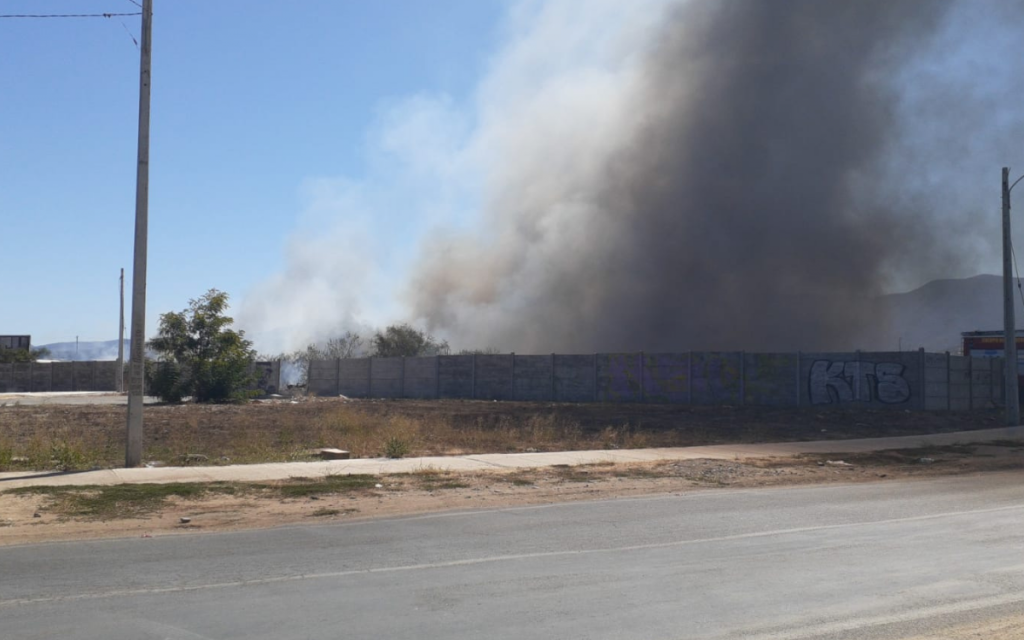 Combaten incendio forestal en La Tetera en Quillota