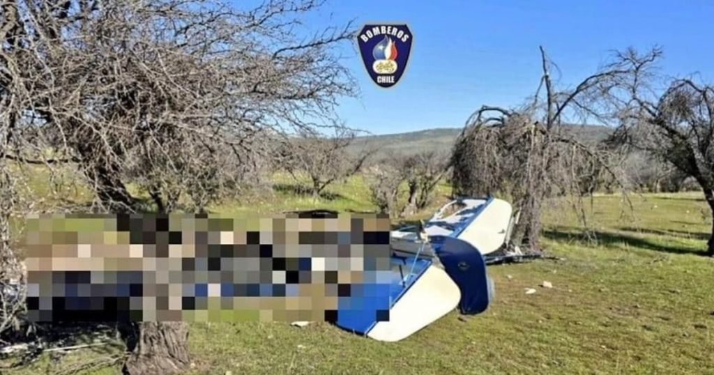 Avión capotó en Tiltil