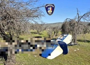 Avión capotó en Tiltil