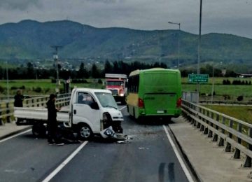 Accidente Bus + Metro en paso nivel San Pedro