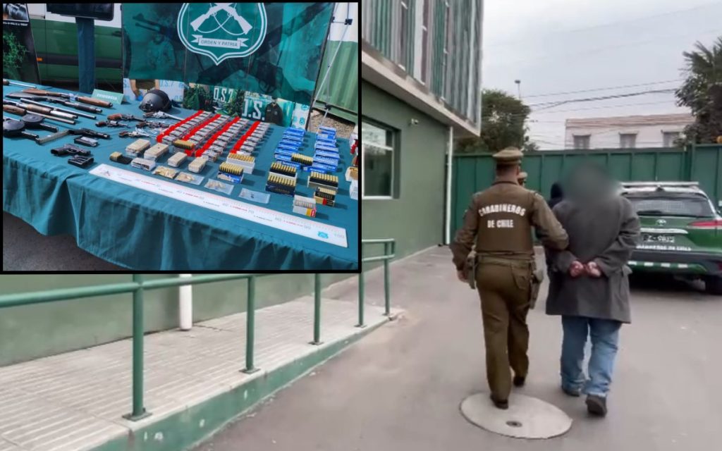 En prisión preventiva quedaron sujetos sorprendidos con peligroso arsenal en Hijuelas