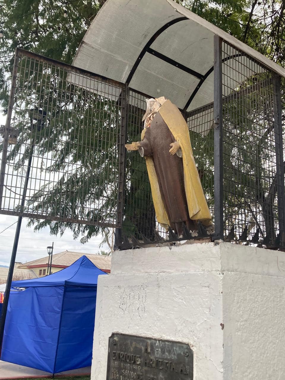 Vandalizaron otra imagen religiosa en la Población Cemento Melón