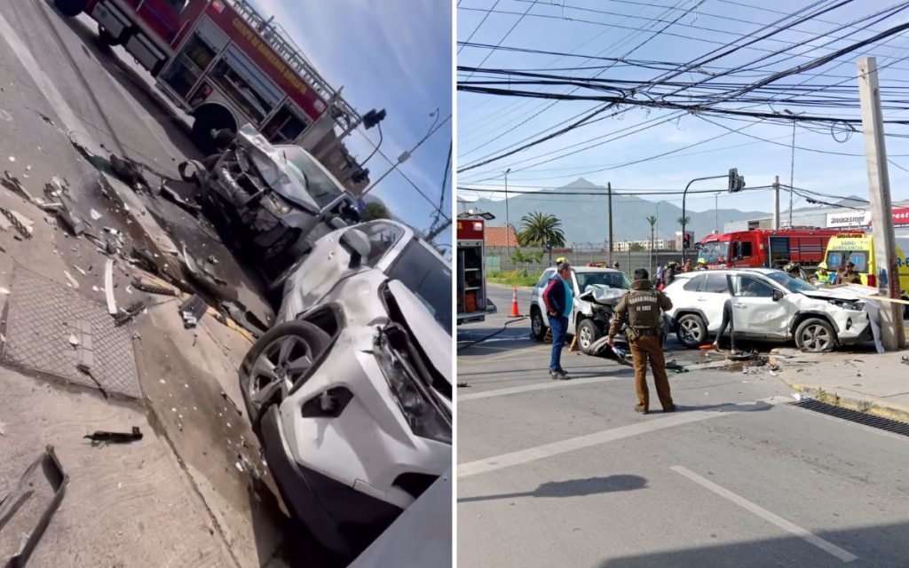 Colisión de alta energía deja tres heridos en Quillota