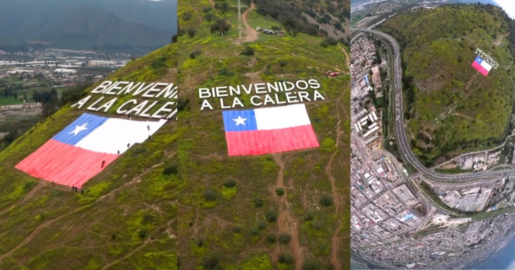 Instalan bandera gigante en La Calera