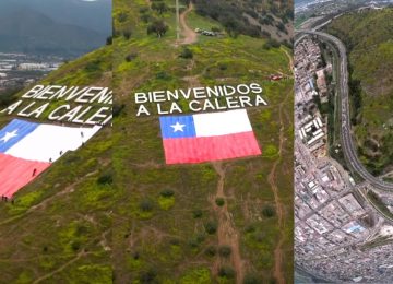 Instalan bandera gigante en La Calera