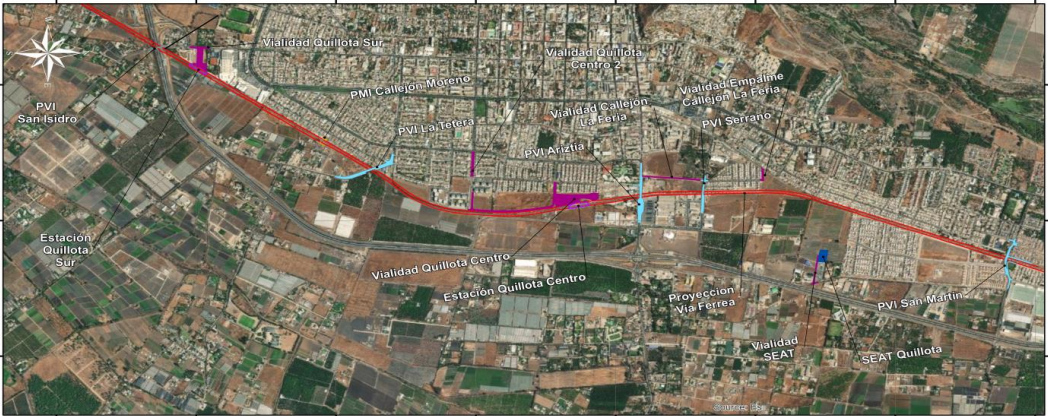 Extensión tren Quillota centro