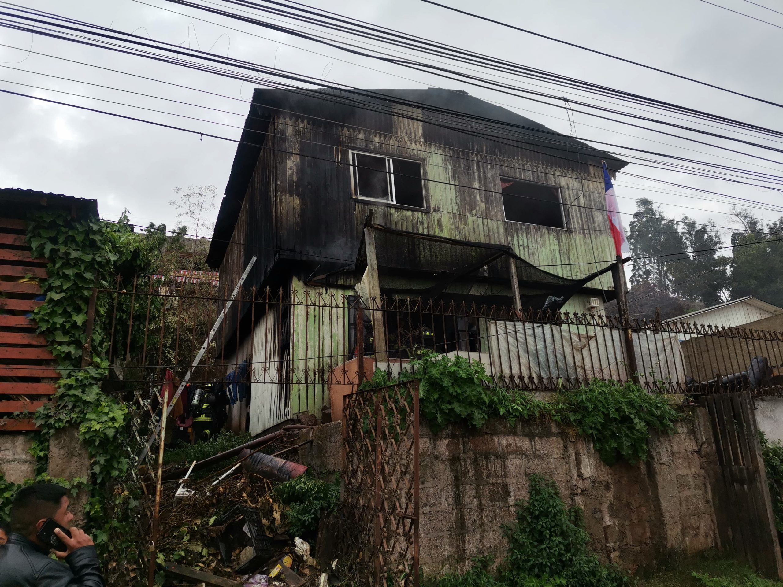 Incendio en Quillota población Santa Rosa