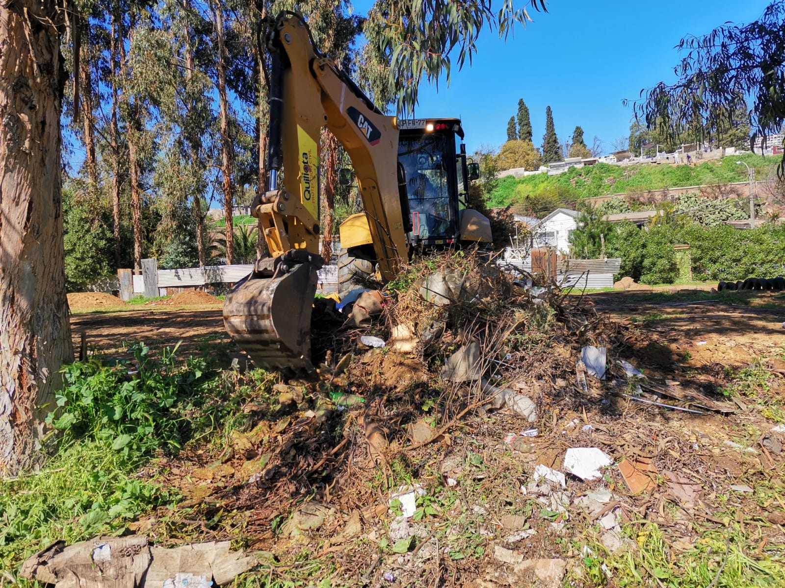 Quillota Recuperan espacio en El Peumo que era un microbasural