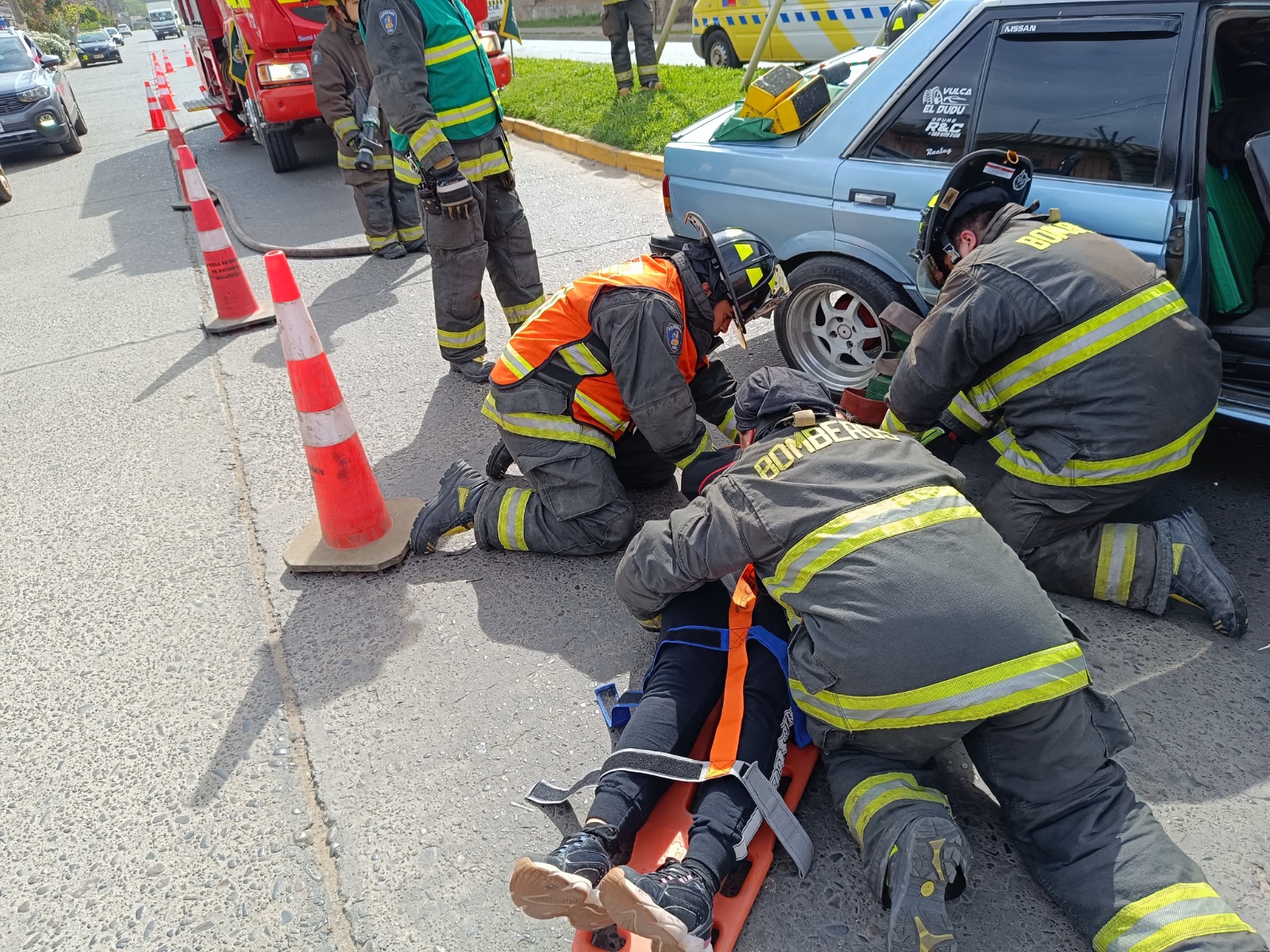 Quillota Simulación de grave accidente inquietó a peatones, conductores y cibernautas