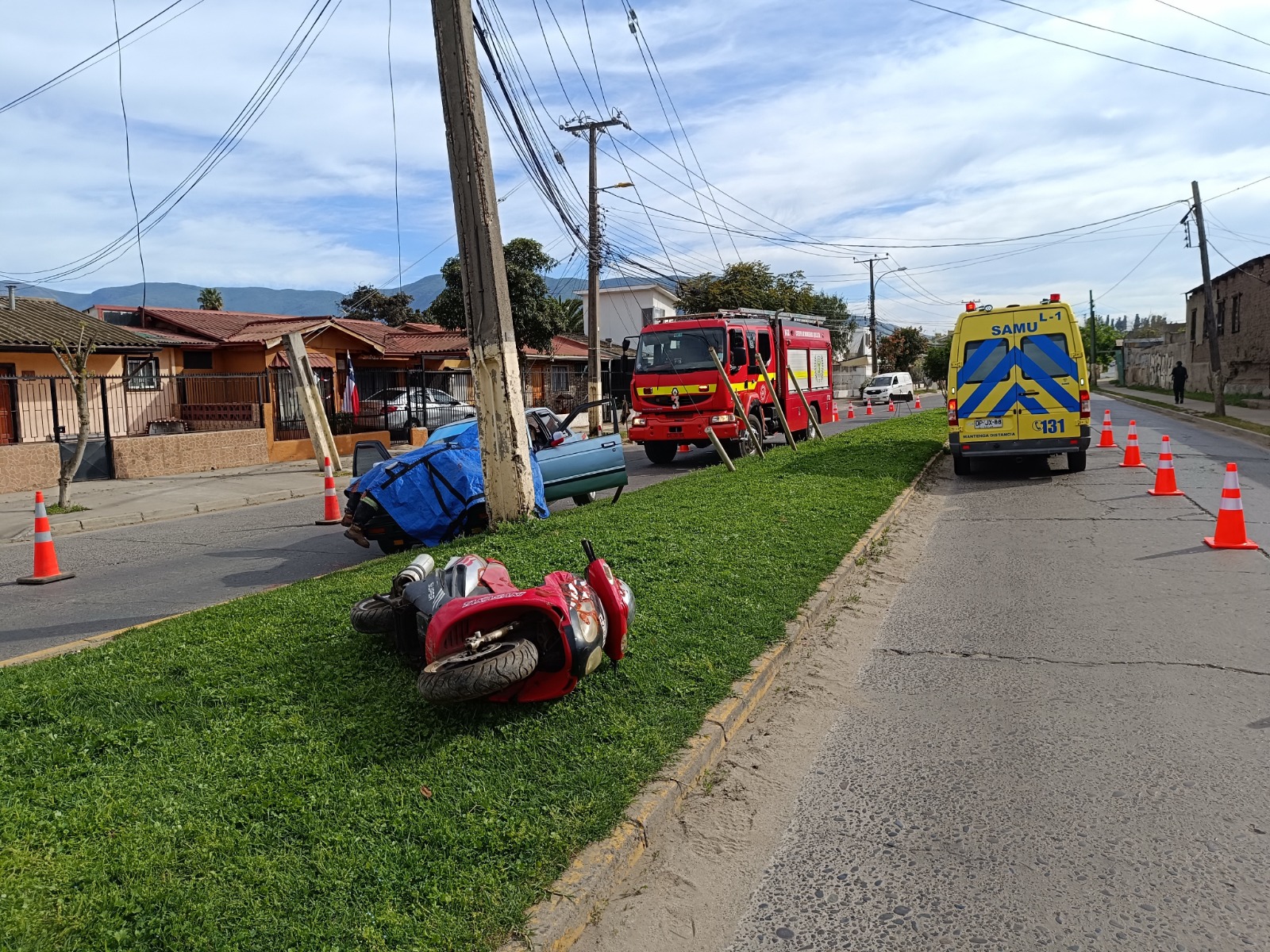 Quillota Simulación de grave accidente inquietó a peatones, conductores y cibernautas