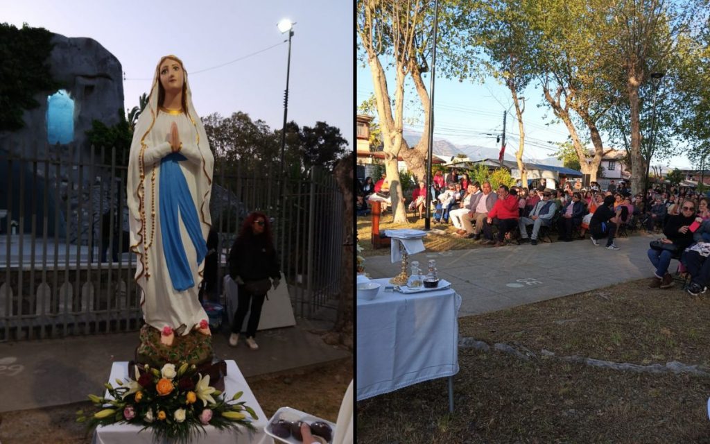 Repusieron imagen de la Virgen que fue vandalizada en la población Cemento Melón