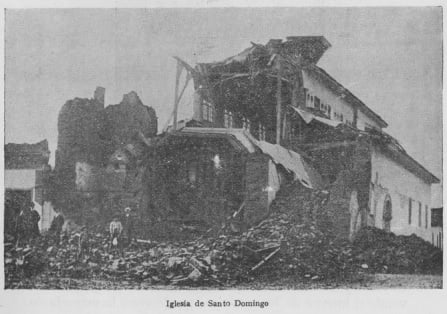 Terremoto de 1906 Iglesia Santo Domingo