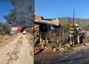 Incendio destruyó la casa de una familia en Nogales