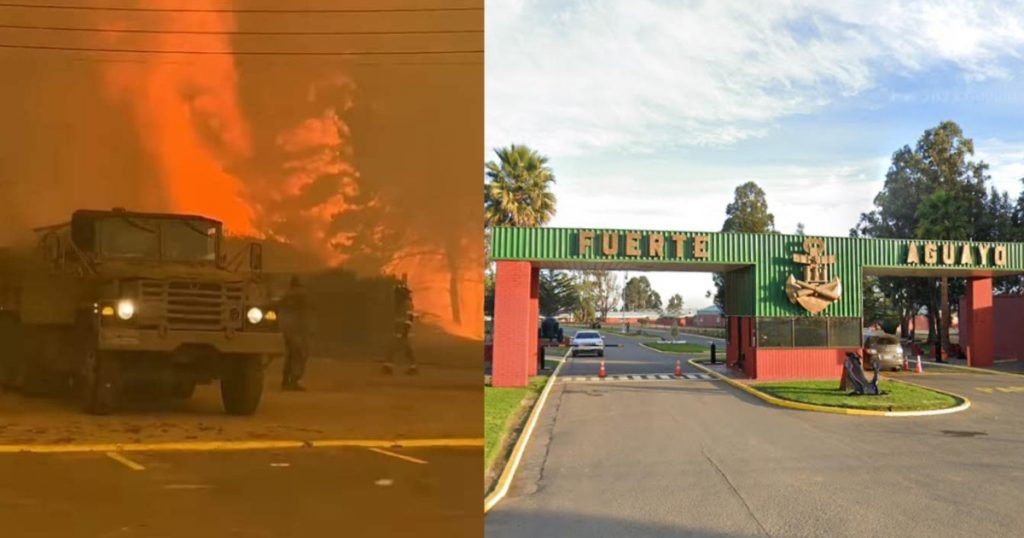 Evacuáun Fuerte aguayo por incendio