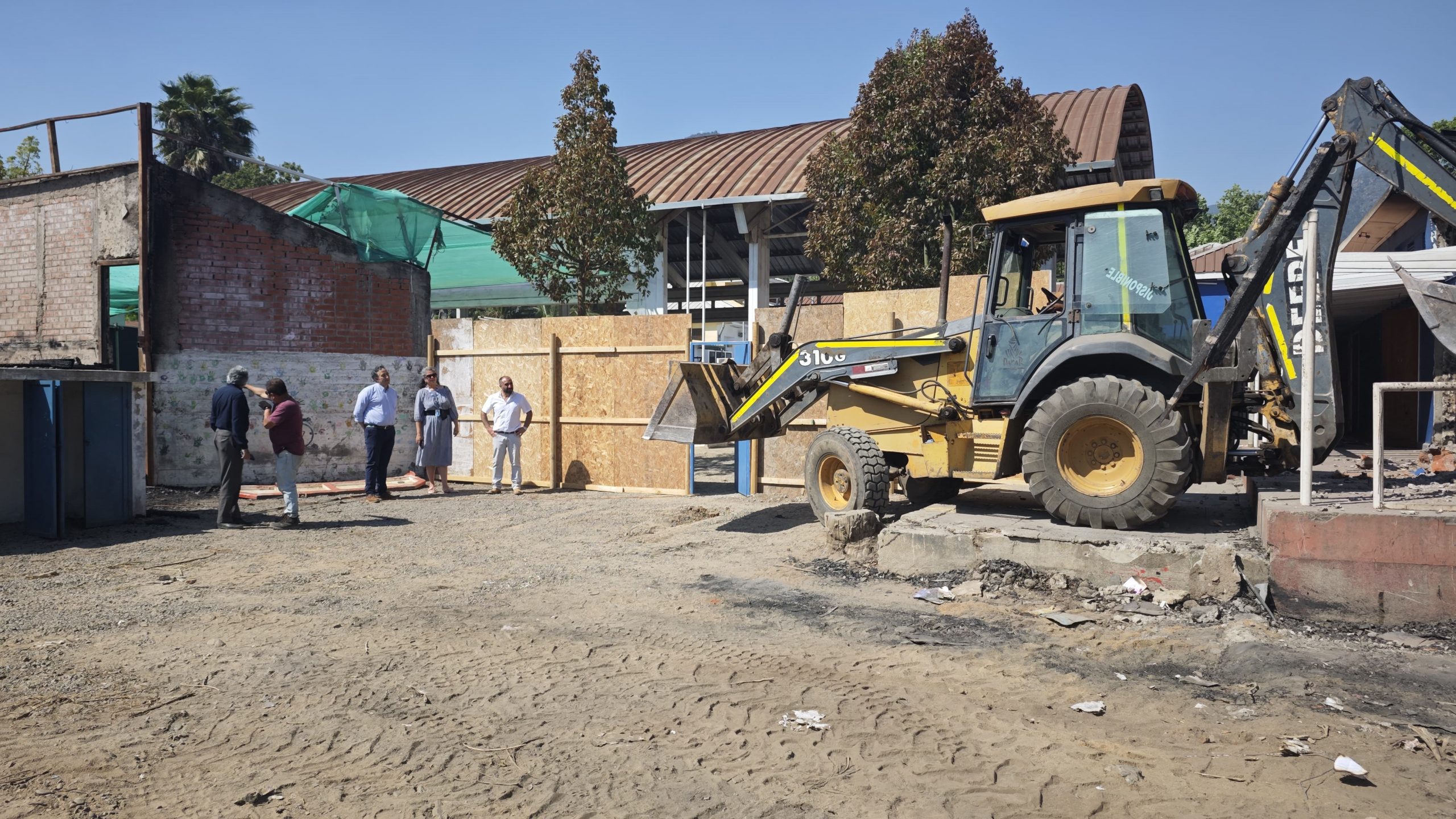 Incendio Liceo de Hijuelas 2024 trabajos