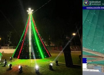 La Calera: Vandalizan árbol de Navidad que se encuentra en calle JJ. Pérez con La FEria