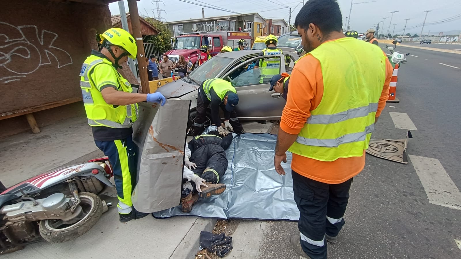 Quillota Con impactante intervención buscan concientizar y prevenir tragedias