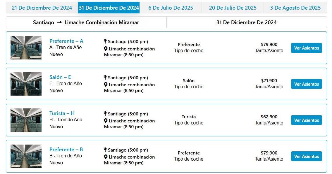 Tren del Recuerdo tendrá servicio especial para el Año Nuevo 2025