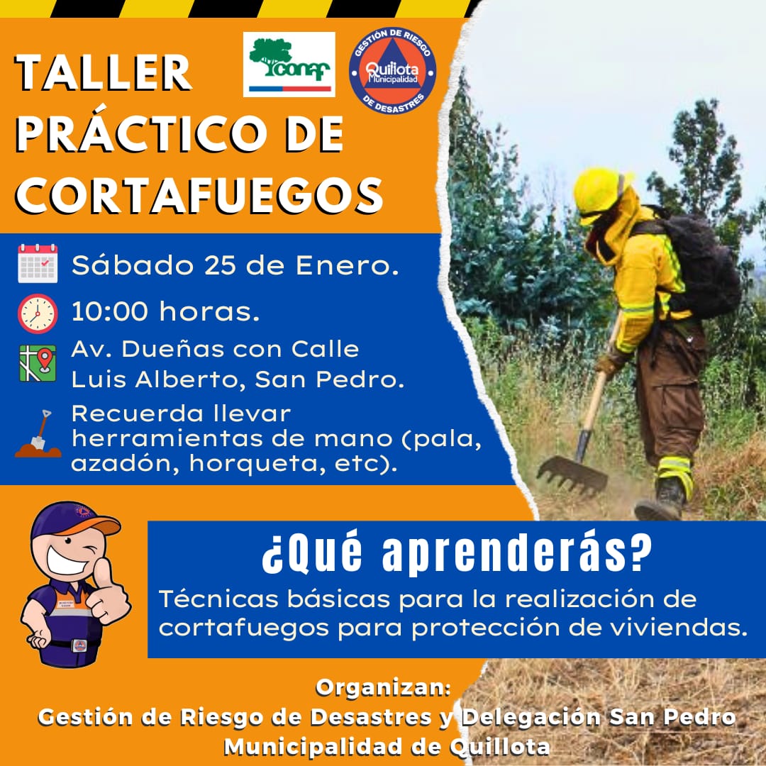 Harán taller en San Pedro para aprender a hacer cortafuegos