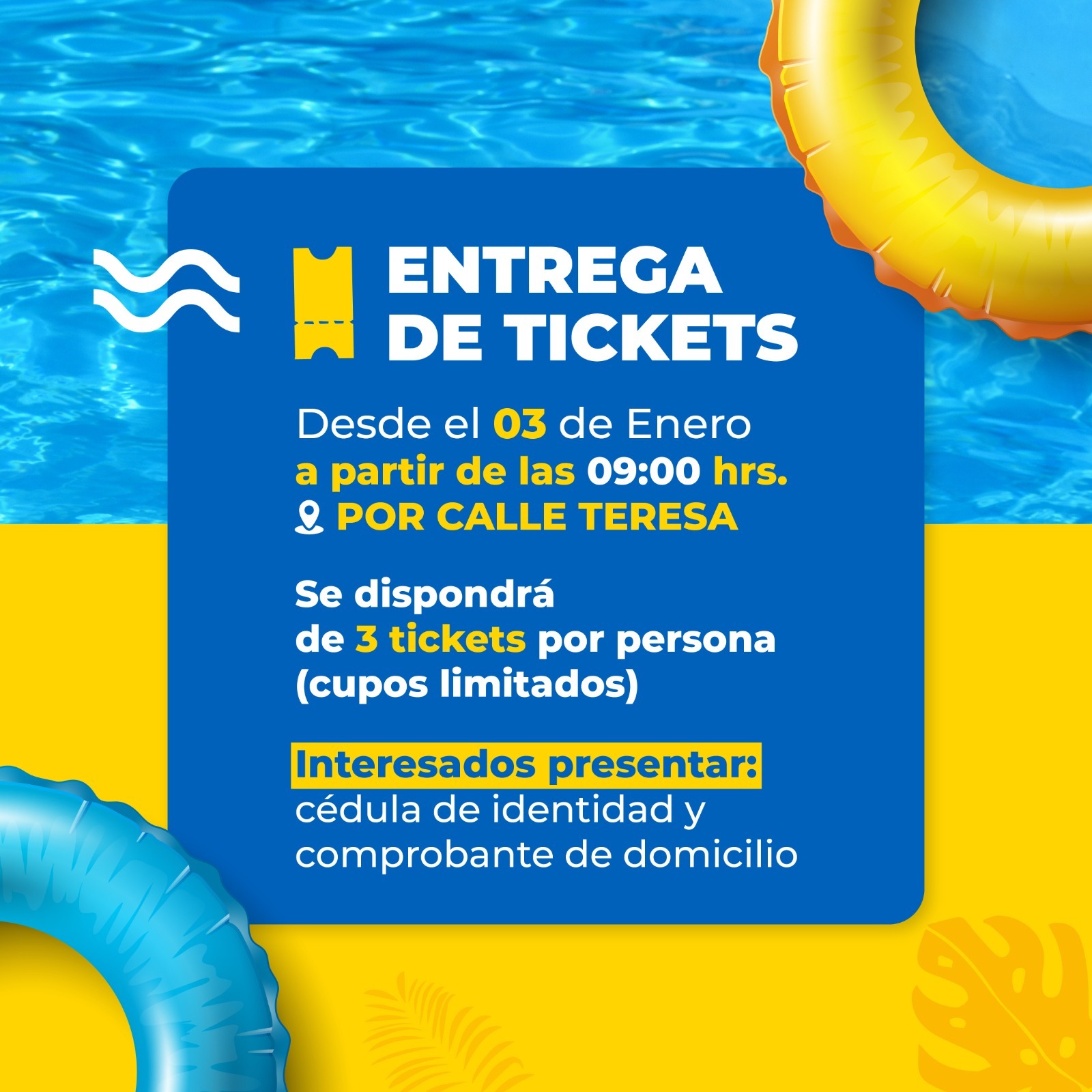 Ya se pueden retirar los tickets para ir a la Piscina Municipal de La Calera