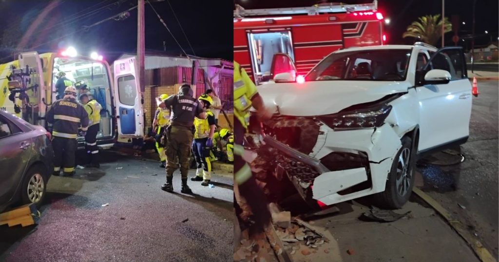 Accidente en Quillota dejó 10 lesionados y requirió cinco ambulancias para traslado de heridos