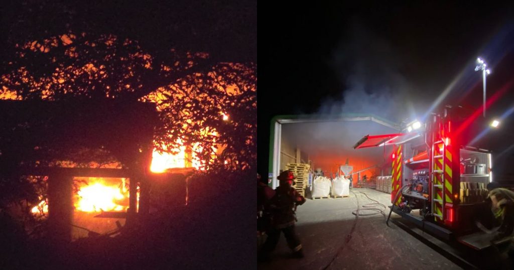 Quillota: Incendio afecta a bodega ubicada en caletera de la Autopista Los Andes