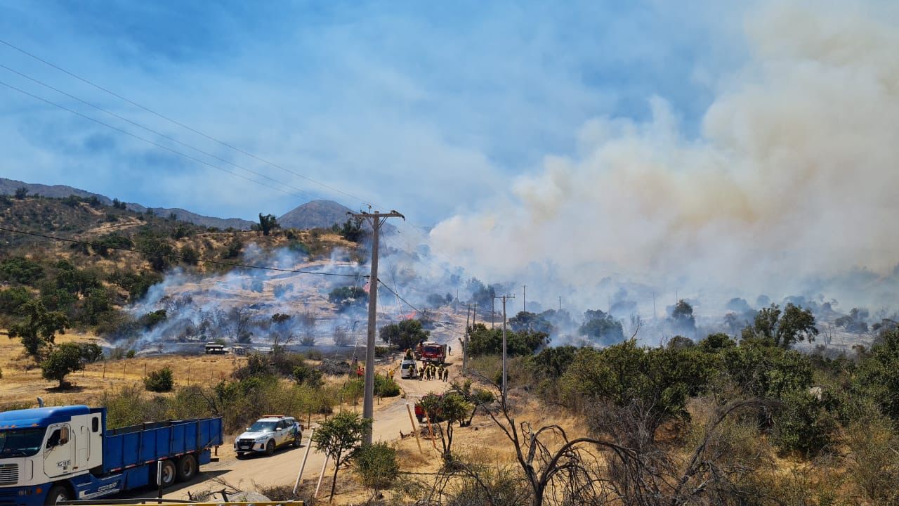 Incendio en Hijuelas