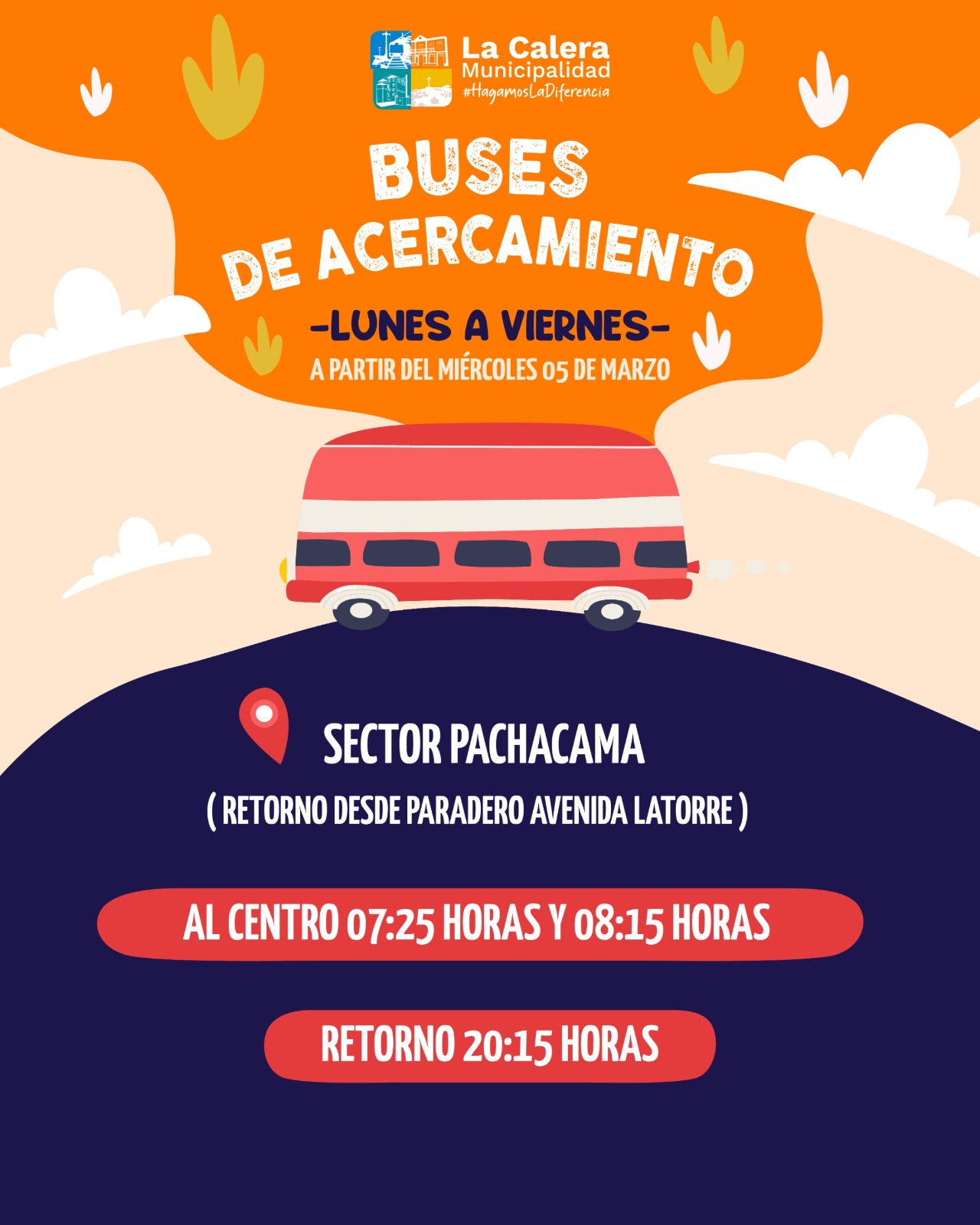 Estos recorridos realizan los nuevos buses de acercamiento de La Calera