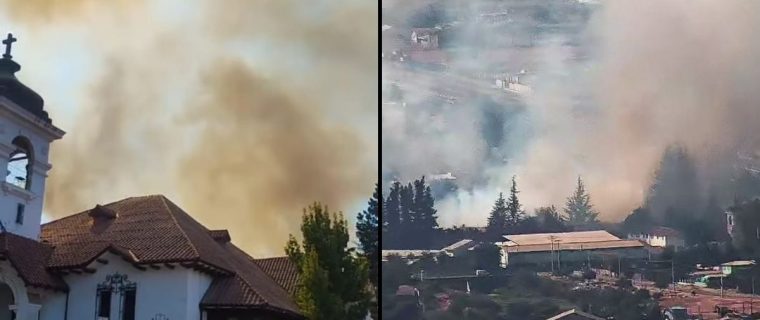 Incendio en pastizales puso en riesgo a colegio de El Melón